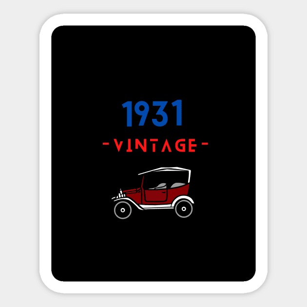 1931 year Sticker by JRC SHOP